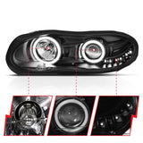 ANZO 1998-2002 Chevrolet Camaro Projector Headlights w/ Halo Black ANZO Headlights  AXOPROS