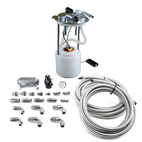 DeatschWerks 05-19 Yukon/Tahoe/Suburban DW400 Pump Module and Return SS CPE Plumbing Kit DeatschWerks Fuel Pumps  AXOPROS