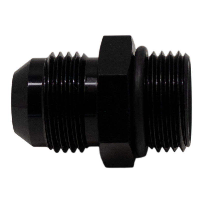 DeatschWerks 10AN ORB Male to 10 AN Male Flare Adapter (Incl O-Ring) - Anodized Matte Black DeatschWerks Fittings  AXOPROS