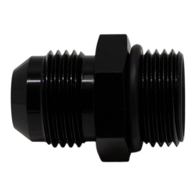 DeatschWerks 10AN ORB Male to 10 AN Male Flare Adapter (Incl O-Ring) - Anodized Matte Black DeatschWerks Fittings  AXOPROS
