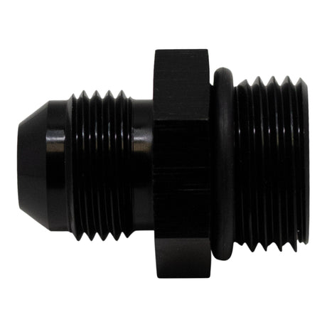 DeatschWerks 10AN ORB Male to 8AN Male Flare Adapter (Incl O-Ring) - Anodized Matte Black DeatschWerks Fittings  AXOPROS