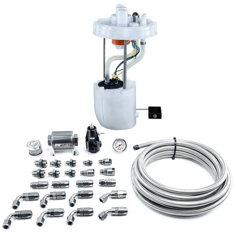 DeatschWerks 12-15 Honda Civic Si/13-15 Acura ILX DW400 Pump Module & Return Kit w/CPE Fuel Lines DeatschWerks Fuel Pumps  AXOPROS