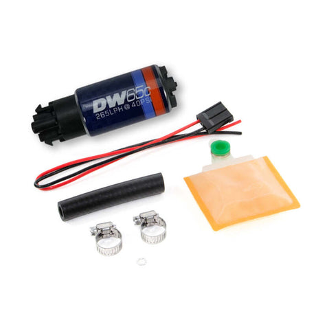 DeatschWerks 265 LPH DW65C Series Compact Fuel Pump w/o Mounting Clips (w/ Universal Install Kit) DeatschWerks Fuel Pumps  AXOPROS