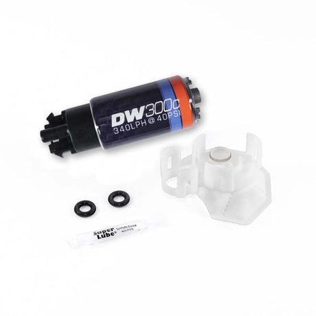 DeatschWerks 340lph DW300C Compact Fuel Pump w/Install Kit 08-15 Mitsubishi EVO X (w/o Clips) DeatschWerks Fuel Pumps  AXOPROS