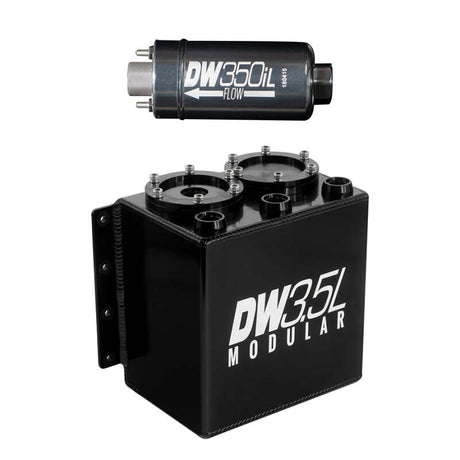 DeatschWerks 3.5L Modular Surge Tank (Incl. 1 DW350iL In-Line Fuel Pump) DeatschWerks Surge Tanks  AXOPROS