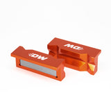DeatschWerks 4in. Aluminum Soft Jaws w/ Magnet - Orange Anodized DeatschWerks Tools  AXOPROS
