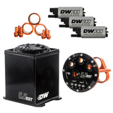 DeatschWerks 5.5L Modular Surge Tank Includes 3 DW300 Fuel Pumps DeatschWerks Surge Tanks  AXOPROS