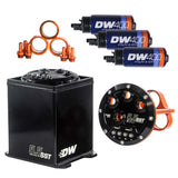 DeatschWerks 5.5L Modular Surge Tank Includes 3 DW400 Fuel Pumps DeatschWerks Surge Tanks  AXOPROS