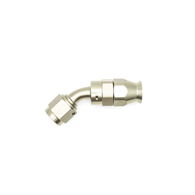 DeatschWerks 6AN Female Swivel 45-Degree Hose End PTFE (Incl. 1 Olive Insert) DeatschWerks Fittings  AXOPROS