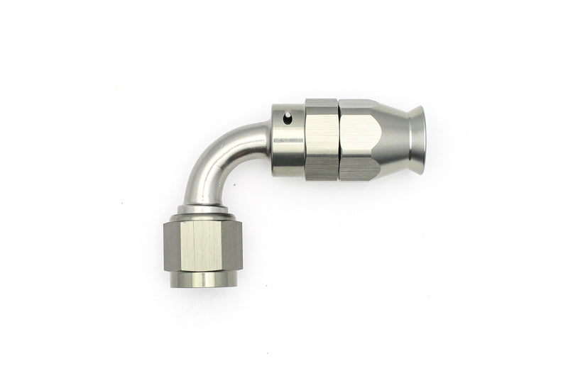 DeatschWerks 6AN Female Swivel 90-Degree Hose End PTFE (Incl. 1 Olive Insert) DeatschWerks Fittings  AXOPROS