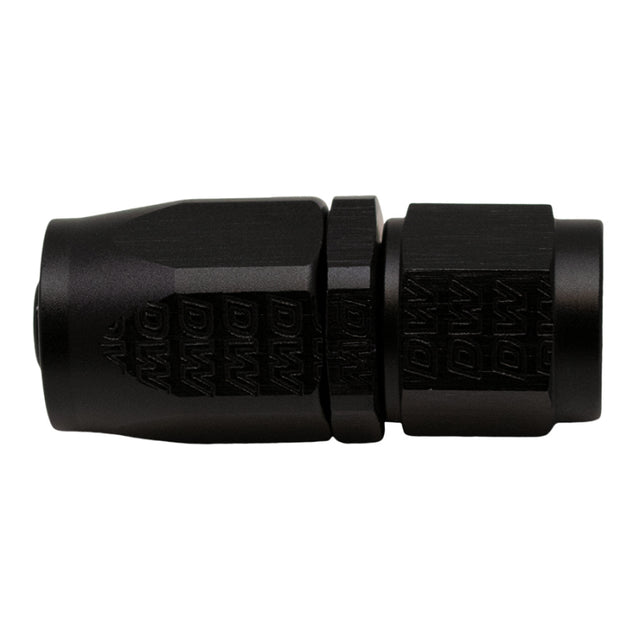 DeatschWerks 6AN Female Swivel Strait Hose End CPE - Anodized Matte Black DeatschWerks Fittings  AXOPROS