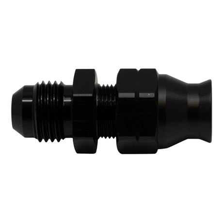 DeatschWerks 6AN Male Flare to 5/16in Hardline Compression Adapter - Anodized Matte Black DeatschWerks Fuel Components Misc  AXOPROS