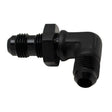 DeatschWerks 6AN Male Flare to 6AN Male Flare Bulkhead Adapter 90-Degree - Anodized Matte Black DeatschWerks Fittings  AXOPROS
