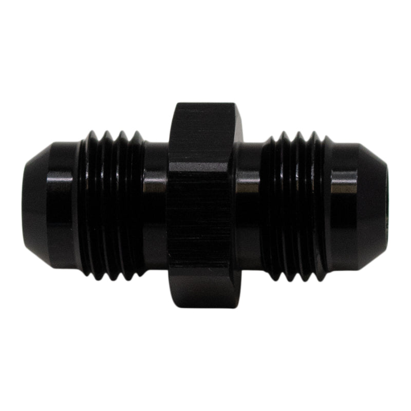 DeatschWerks 6AN Male Flare to 6AN Male Flare Coupler - Anodized Matte Black DeatschWerks Fittings  AXOPROS