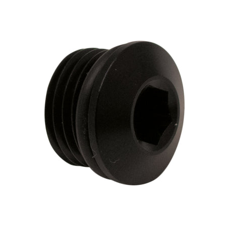 DeatschWerks 6AN ORB Male Plug Low Profile Internal Allen/Hex (Incl O-Ring) - Anodized Matte Black DeatschWerks Fitting Caps  AXOPROS