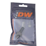DeatschWerks 6AN ORB Male to 3/8in Male Triple Barb Fitting (Incl O-Ring) - Anodized Matte Black DeatschWerks Fittings  AXOPROS