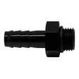 DeatschWerks 6AN ORB Male to 3/8in Male Triple Barb Fitting (Incl O-Ring) - Anodized Matte Black DeatschWerks Fittings  AXOPROS