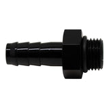 DeatschWerks 6AN ORB Male to 3/8in Male Triple Barb Fitting (Incl O-Ring) - Anodized Matte Black DeatschWerks Fittings  AXOPROS