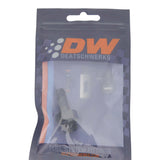 DeatschWerks 6AN ORB Male to 5/16in Male Triple Barb Fitting (Incl O-Ring) - Anodized Matte Black DeatschWerks Fittings  AXOPROS