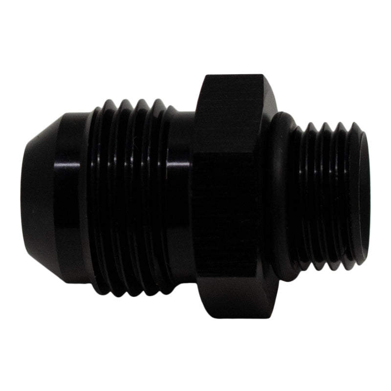 DeatschWerks 6AN ORB Male to 8AN Male Flare Adapter (Incl O-Ring) - Anodized Matte Black DeatschWerks Fittings  AXOPROS