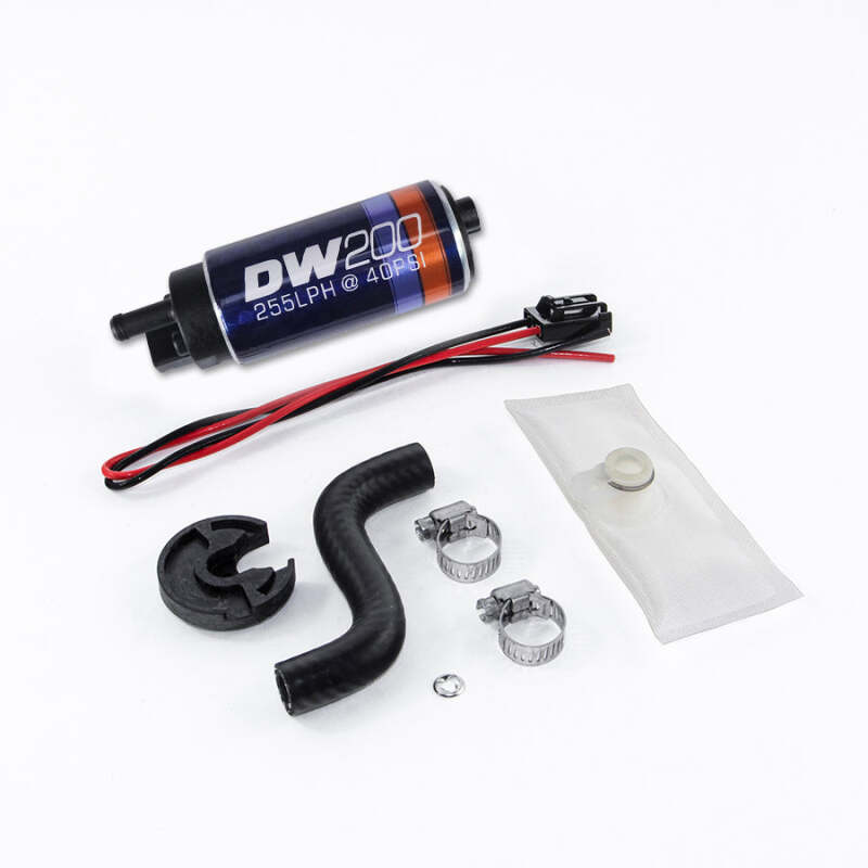 DeatschWerks 85-97 Ford Mustang 255 LPH DW200 In-Tank Fuel Pump w/ Install Kit DeatschWerks Fuel Pumps  AXOPROS