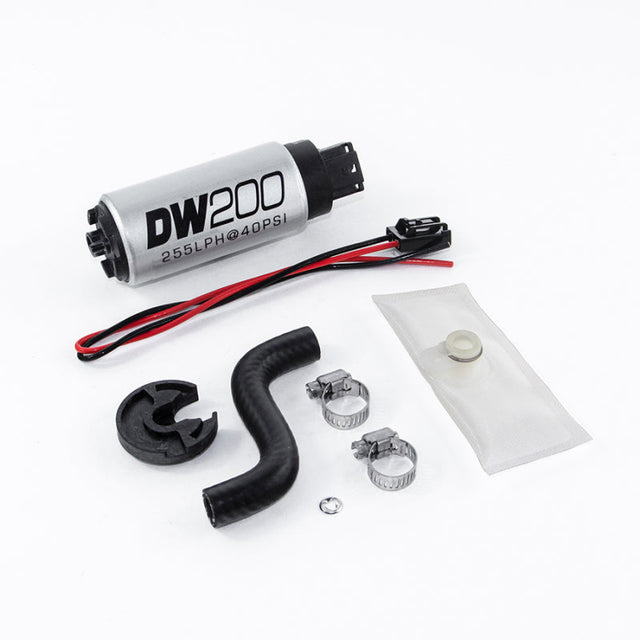 DeatschWerks 85-97 Ford Mustang 255 LPH DW200 In-Tank Fuel Pump w/ Install Kit DeatschWerks Fuel Pumps  AXOPROS