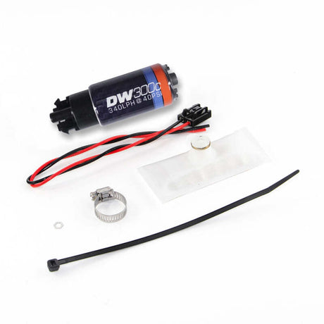 DeatschWerks 88-91 BMW 325i DW300C 340 LPH Compact Fuel Pump w/ Install Kit (w/o Mounting Clips) DeatschWerks Fuel Pumps  AXOPROS