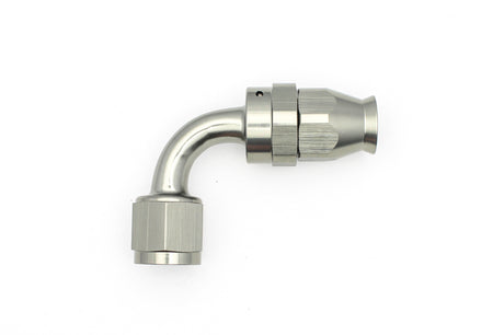 DeatschWerks 8AN Female Swivel 90-Degree Hose End PTFE (Incl. 1 Olive Insert) DeatschWerks Fittings  AXOPROS