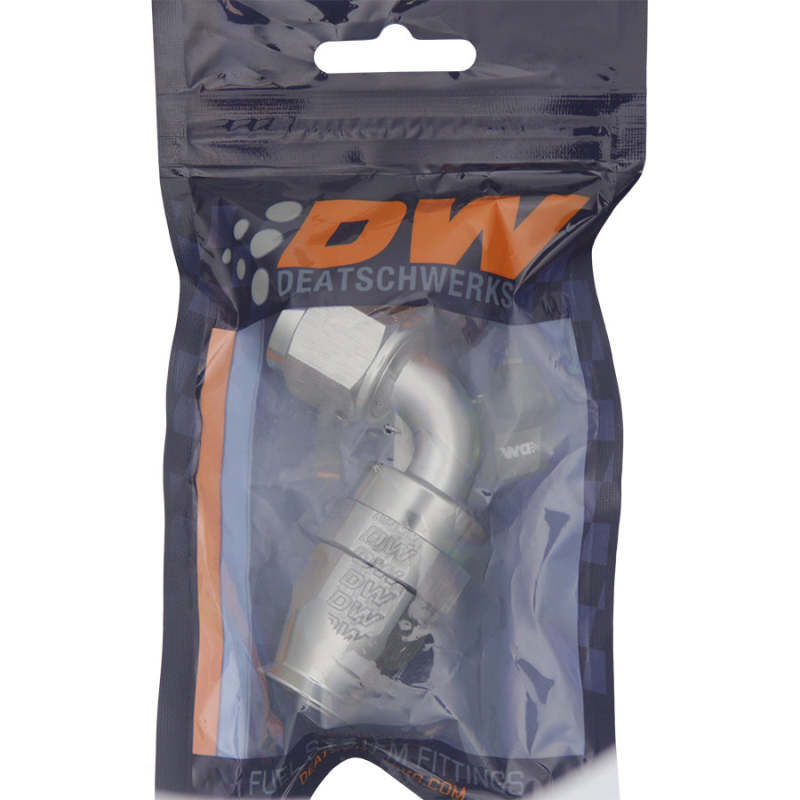 DeatschWerks 8AN Female Swivel 90-Degree Hose End PTFE (Incl. 1 Olive Insert) DeatschWerks Fittings  AXOPROS