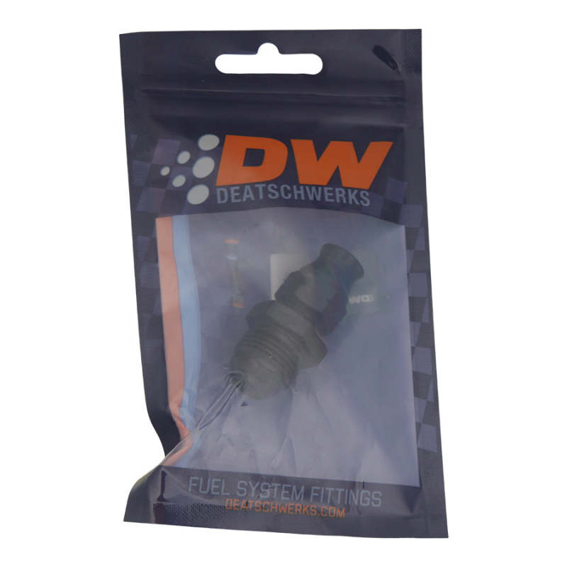 DeatschWerks 8AN Male Flare to 5/16in Hardline Compression Adapter - Anodized Matte Black DeatschWerks Fuel Components Misc  AXOPROS