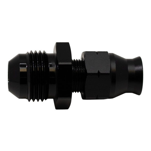 DeatschWerks 8AN Male Flare to 5/16in Hardline Compression Adapter - Anodized Matte Black DeatschWerks Fuel Components Misc  AXOPROS