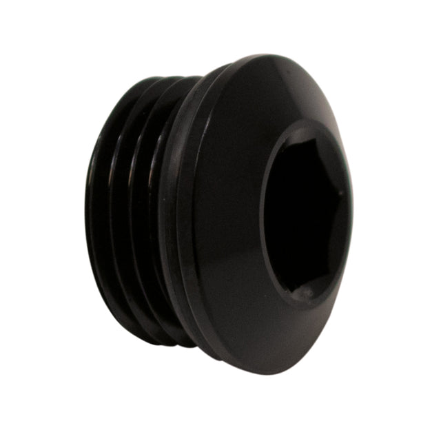 DeatschWerks 8AN ORB Male Plug Low Profile Internal Allen/Hex (Incl O-Ring) Anodized Matte Black DeatschWerks Fitting Caps  AXOPROS