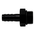 DeatschWerks 8AN ORB Male to 3/8in Male Triple Barb Fitting (Incl O-Ring) - Anodized Matte Black DeatschWerks Fittings  AXOPROS