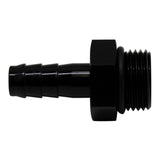 DeatschWerks 8AN ORB Male to 3/8in Male Triple Barb Fitting (Incl O-Ring) - Anodized Matte Black DeatschWerks Fittings  AXOPROS