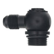 DeatschWerks 8AN ORB Male to 6AN Male Flare Low Profile 90-Degree Swivel - Anodized Matte Black DeatschWerks Fittings  AXOPROS