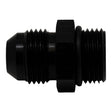DeatschWerks 8AN ORB Male to 8AN Male Flare Adapter (Incl O-Ring) - Anodized Matte Black DeatschWerks Fittings  AXOPROS