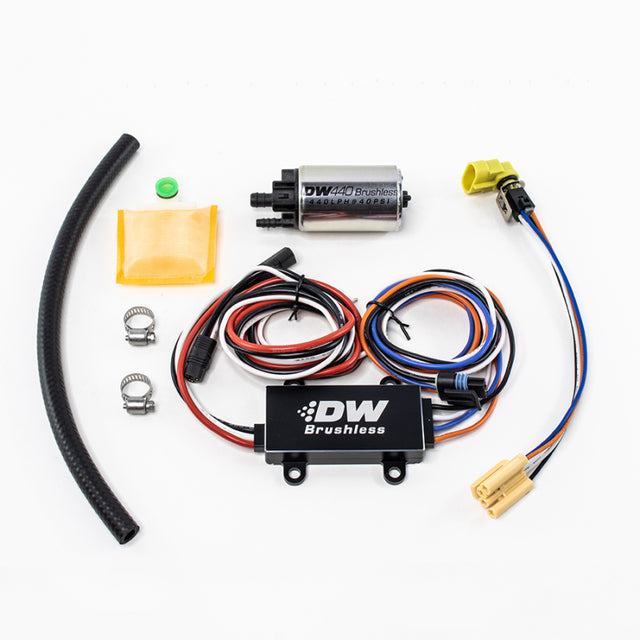 DeatschWerks DW440 440lph Brushless Fuel Pump w/ Dual Speed Controller DeatschWerks Fuel Pumps  AXOPROS