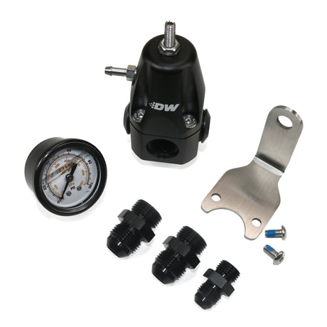 DeatschWerks DWR1000 AFPR + Pressure Gauge + 8AN & 6AN Fittings - Anodized Black DeatschWerks Fuel Pressure Regulators  AXOPROS