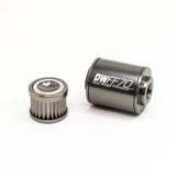 DeatschWerks Stainless Steel 10AN 10 Micron Universal Inline Fuel Filter Housing Kit (70mm) DeatschWerks Fuel Filters  AXOPROS
