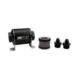 DeatschWerks Stainless Steel 6AN 10 Micron Universal Inline Fuel Filter Housing Kit (70mm) DeatschWerks Fuel Filters  AXOPROS