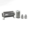 DeatschWerks Stainless Steel 8AN 10 Micron Universal Inline Fuel Filter Housing Kit (110mm) DeatschWerks Fuel Filters  AXOPROS
