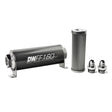 DeatschWerks Stainless Steel 8AN 10 Micron Universal Inline Fuel Filter Housing Kit (160mm) DeatschWerks Fuel Filters  AXOPROS