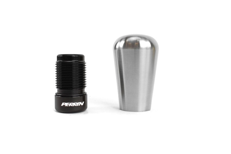 Perrin 15-22 Subaru WRX 1.8in. SS Tapered Shift Knob (w/Rattle Fix) - Brushed Perrin Performance Shift Knobs  AXOPROS