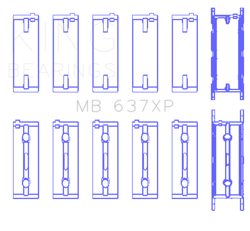 King BMW S85B50A Crankshaft Main Bearings - Size STD King Engine Bearings Bearings  AXOPROS
