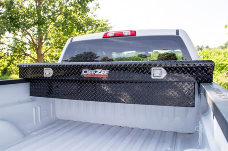 Deezee Universal Tool Box - Red Crossover - Single Lid Black BT Full Size Dee Zee Tool Storage  AXOPROS