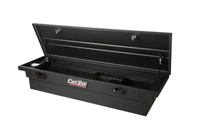 Deezee Universal Tool Box - Red Crossover - Single Lid Black BT Pull Handle (Low/Txt Blk) Dee Zee Tool Storage  AXOPROS