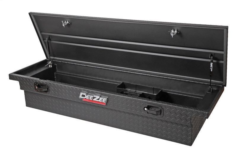 Deezee Universal Tool Box - Red Crossover - Single Lid Black BT Pull Handle (Low/Txt Blk) Dee Zee Tool Storage  AXOPROS