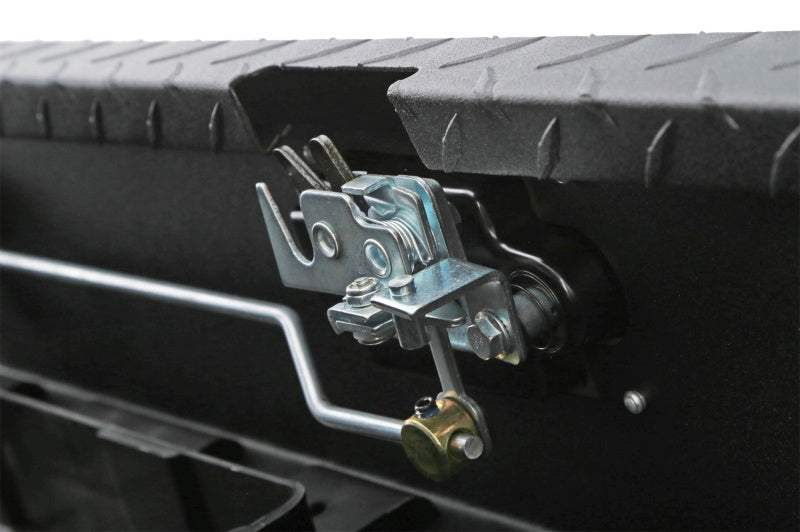 Deezee Universal Tool Box - Red Crossover - Single Lid Black BT Pull Handle (Low/Txt Blk) Dee Zee Tool Storage  AXOPROS