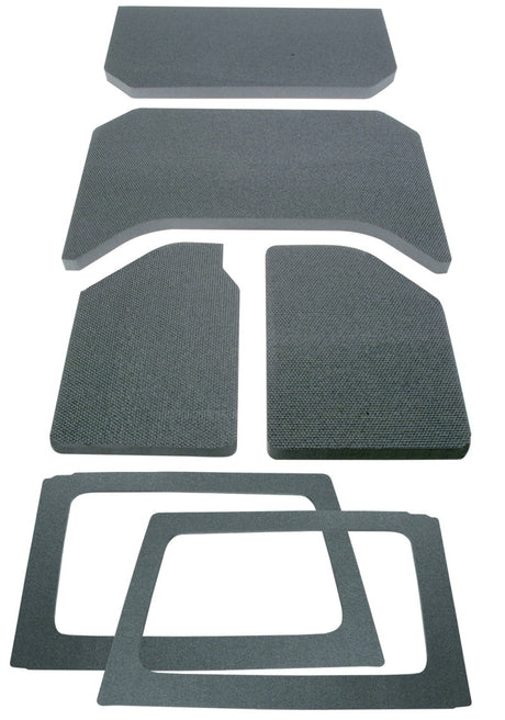 DEI 11-18 Jeep Wrangler JK 4-Door Boom Mat Complete Headliner Kit - 6 Piece - Gray DEI Hard Top Accessories  AXOPROS