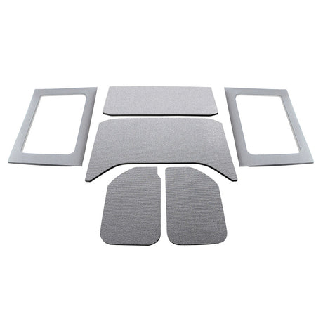 DEI 11-18 Jeep Wrangler JK 4-Door Boom Mat Complete Headliner Kit - 6 Piece - Gray DEI Hard Top Accessories  AXOPROS